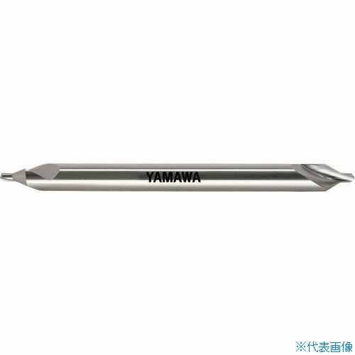 ■ヤマワ ロングシャンク強ねじれ溝A形60&deg; センタ穴ドリル CE&minus;SL L200 4X60&deg;X10 CESL2004X60X10(2152261)｜セミプロＤＩＹ店ファースト
