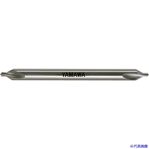 ■ヤマワ ロングシャンク弱ねじれ溝A形60° 超硬センタ穴ドリル C－CD－SL L100 5X60°X12 CCDSL1005X60X12(2153789)