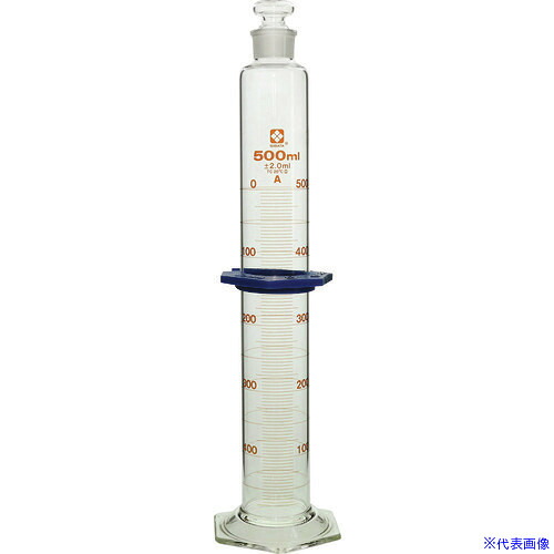 ■SIBATA 有栓メスシリンダー スーパーグレード 500mL バンパー付 023550500(2159583)｜セミプロＤＩＹ店ファースト