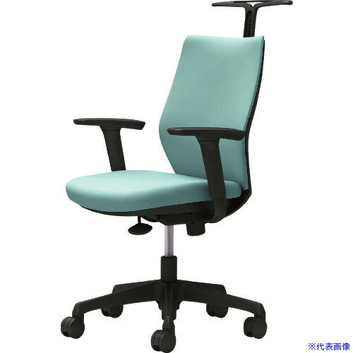 ■OKAMURA CG-M 可動肘 背パッド ハンガー有 ブラックボディ ナイロンキャスター セージ CG98ZRFZH6(2163819)[送料別途お見積り][法人限定][外直送]