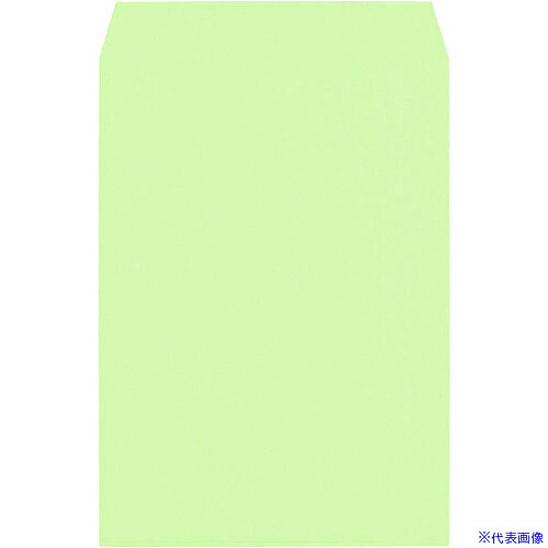 ■キングコーポ 角2 Vカラー ウグイス85g/平方m スミ貼500枚X1箱 180314(2164042)[法人限定][外直送元]