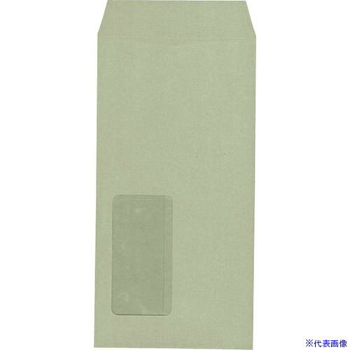 ■キングコーポ 長形3号 窓明封筒 No.14枠ナシ グレー1000枚X1箱 120114(2165628)[法人限定][外直送元]