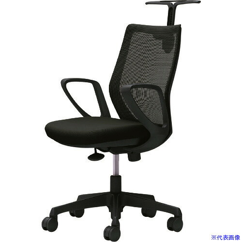 ■OKAMURA CG-M 固定肘 背メッシュ ハンガー有 ブラックボディ ナイロンキャスター ブラック CG22ZRFZK1(2166919)[送料別途お見積り][法人限定][外直送]