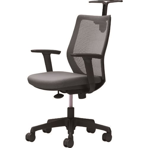 ■OKAMURA CG-M 可動肘 背メッシュ ハンガー有 ブラックボディ ナイロンキャスター グレー CG92ZRFZK2(2166928)[送料別途お見積り][法人限定][外直送]