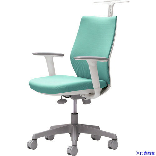 ■OKAMURA CG&minus;M 可動肘 背パッド ハンガー有 ホワイトボディ ナイロンキャスター セージ CG98WRFZH6(2166997)[送料別途お見積り][法人限定][外直送]｜セミプロＤＩＹ店ファースト 50,556円