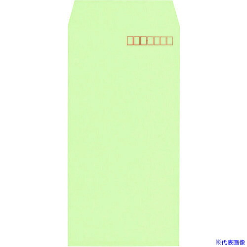■キングコーポ 長3 Vカラー ウグイス70g/平方m スミ貼1000枚X1箱 181324(2167122)[法人限定][外直送元]