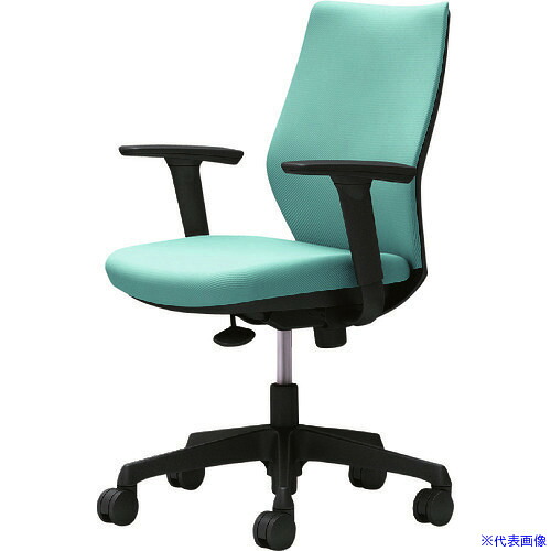 ■OKAMURA CG-M 可動肘 背パッド ハンガー無 ブラックボディ ナイロンキャスター セージ CG97ZRFZH6(2168498)[送料別途お見積り][法人限定][外直送]