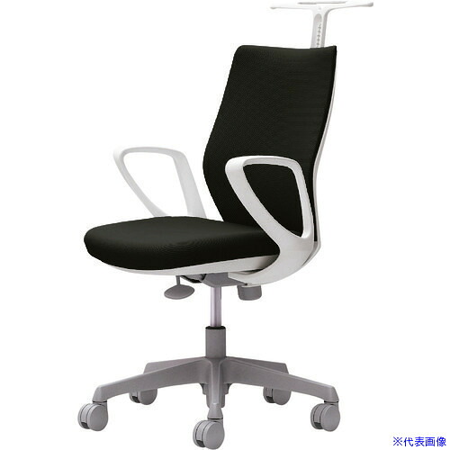 ■OKAMURA CG-M 固定肘 背パッド ハンガー有 ホワイトボディ ナイロンキャスター ブラック CG28WRFM31(2168531)[送料別途お見積り][法人限定][外直送]