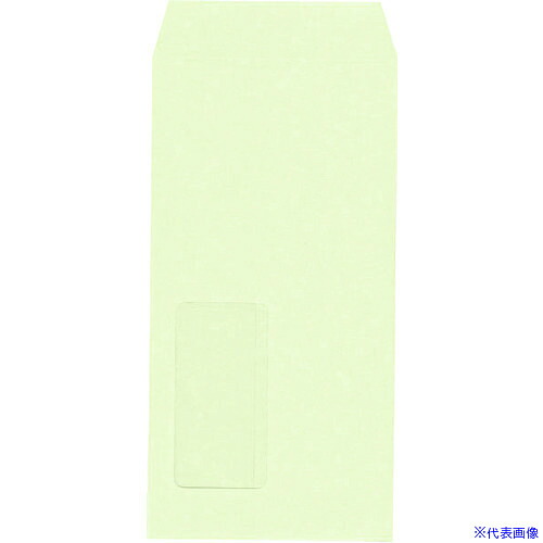 ■キングコーポ 長形3号 窓明封筒 No.15枠ナシ ウグイス1000枚X1箱 120115(2168727)[法人限定][外直送元]