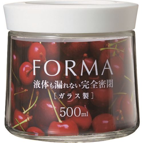 ■ASVEL フォルマ 密閉ガラスポット MG-500 ホワイト 114397(2170689)×36[送料別途お見積り][法人限定][掲外取寄]