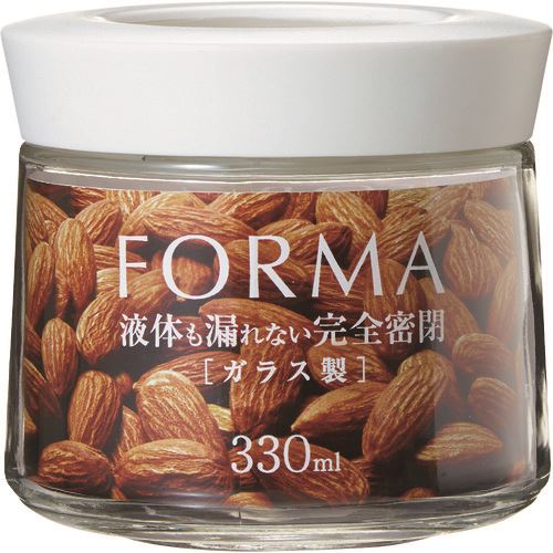 ■ASVEL フォルマ 密閉ガラスポット MG-330 ホワイト 114199(2170692)&times;45[送料別途お見積り][法人限定][掲外取寄]｜セミプロＤＩＹ店ファースト