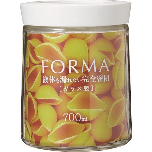 ■ASVEL フォルマ 密閉ガラスポット MG-700 ホワイト 114496(2170703)×30[送料別途お見積り][法人限定][掲外取寄] 14,550円