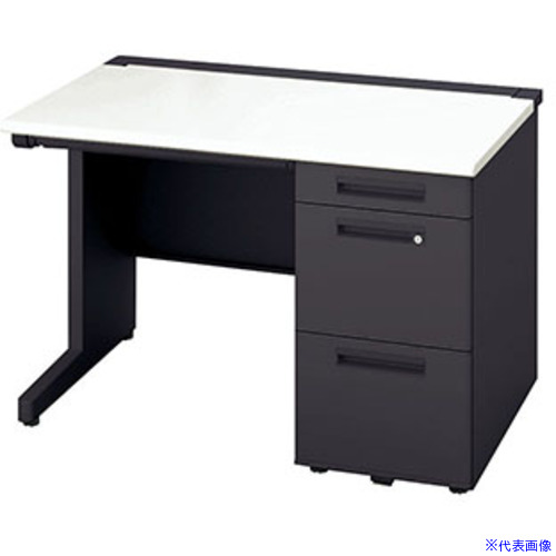 ■NAIKI 片袖デスク(ロングストローク XEHH型/天板:ホワイト 本体:ブラック/W1100&times;D700&times;H720 XEHH117HSBH(2175620)[送料別途お見積り][法人限定][外直送]｜セミプロＤＩＹ店ファースト