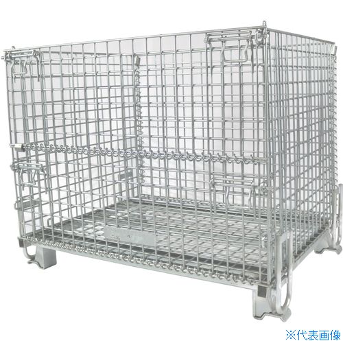 ■サンキン メッシュパレット 段積みブラケットタイプ 1000X800X850 BK3(2176880)[法人限定][直送元]