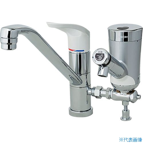■ミナミサワ 自動水栓 流し台用自動水栓付きシングルレバー混合栓 SuiSui TWINS(混合栓用) SWTW(2265738)