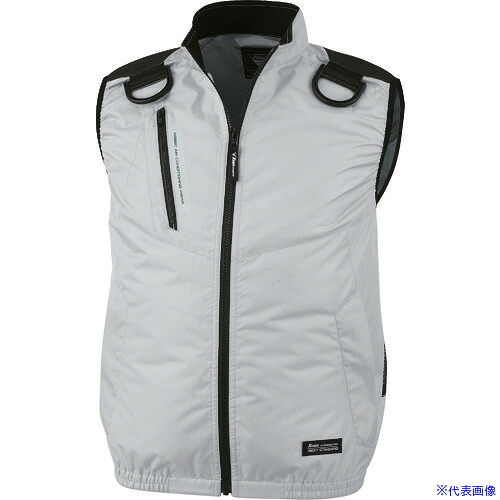 ■XEBEC 空調服遮熱ハーネスベストXE98104－22－LL シルバーグレー XE9810422LL(2272361)[送料別途お見積り][法人限定][掲外取寄]
