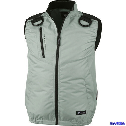 ■XEBEC 空調服遮熱ハーネスベストXE98104－61－L モスグリーン XE9810461L(2273922)[送料別途お見積り][法人限定][掲外取寄]