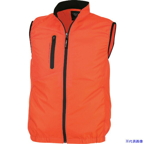 ■XEBEC 空調服ベストXE98010－82－4L オレンジ XE98010824L(2281879)[送料別途お見積り][法人限定][掲外取寄]