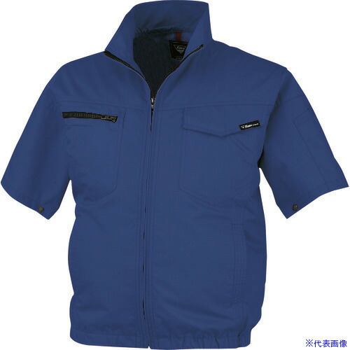 ■XEBEC 空調服制電半袖ブルゾンXE98013－16－M ネイビーブルー XE9801316M(2281921)[送料別途お見積り][法人限定][掲外取寄]