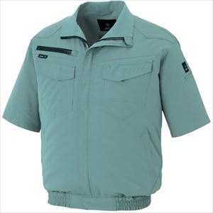 ■アイトス 空調服用半袖ブルゾン(空調服TM) ターコイズ LL AZ2998027LL(2287604)[送料別途見積り][法人・事業所限定][掲外取寄]