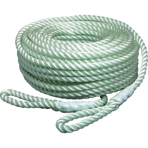 ■まつうら 電動ウインチ用ナイロンロープ(3打ち) 8mmΦ×200m 両端アイ加工 NR3STRAND8200(2288019)