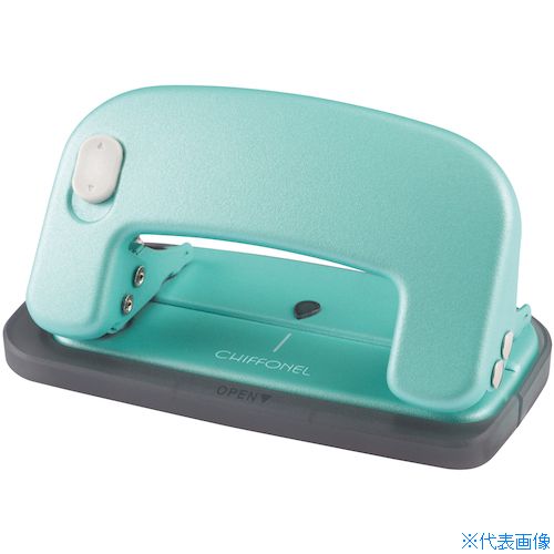 ■MAX パンチ シフォネル(穴あけ12枚)グリーン DP90215(2290042)×10[送料別途お見積り][法人限定][掲外取寄]