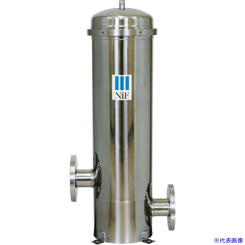 ■日本フイルター SUS316L製ハウジング SFH-5V-L-S-L-6 250mm5本用 Oリングシリコン SFH5VLSL6(2370444)[送料別途見積り][法人・事業所限定][外直送]