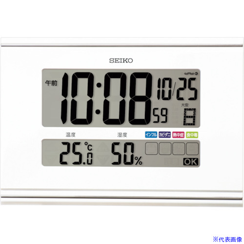 ■SEIKO 快適環境NAVI SQ445W(2389834)[送料別途お見積り][法人限定][外直送]