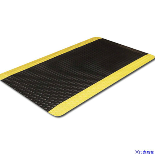 ■セーフラン 高耐久疲労軽減マット 60×150cm 黒×黄 J2338(2397457)[送料別途お見積り][法人限定][外直送]