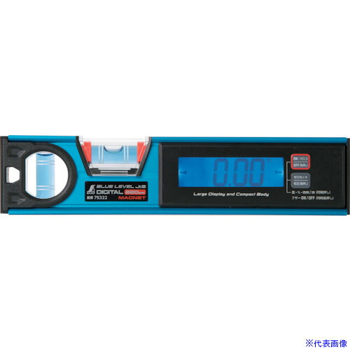 ■シンワ ブルーレベル Jr. 2 デジタル220mm 防塵防水 マグネット付 75322(2430517)