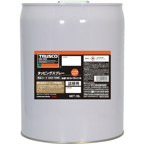 ■TRUSCO αタッピングオイル 難削材用 18L ECOTSC18(2437066)[法人限定][直送元]