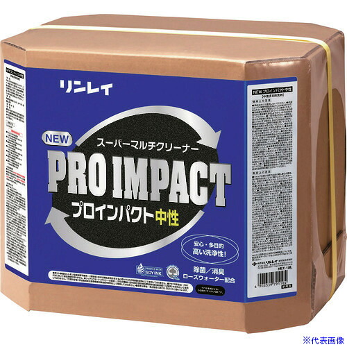 ■リンレイ 強力多目的中性洗剤 NEWプロインパクト中性18L RECOBO 791102(2460971)[送料別途お見積り][法人限定][外直送]｜セミプロＤＩＹ店ファースト