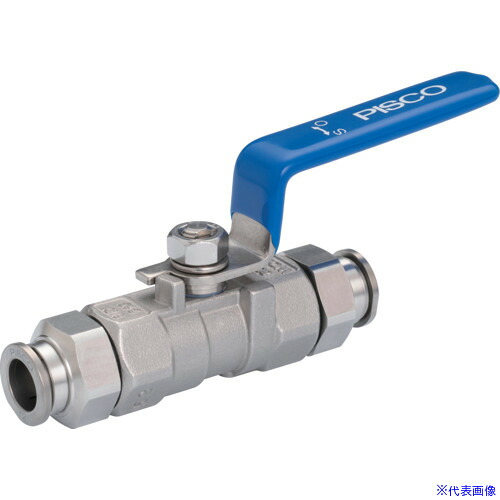 ■PISCO SUS316相当ボールバルブ 1ピース、レデューストボアタイプ SUS316ワンタッチ継手付タイプ NSBV1066(2493027)