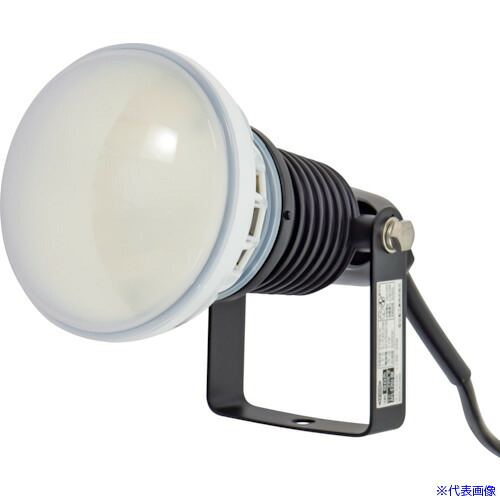 ■NICHIDO エコビックLED投光器20W 常設型 昼白色 電線1.5m 本体黒 AFLE20JBK(2498701)