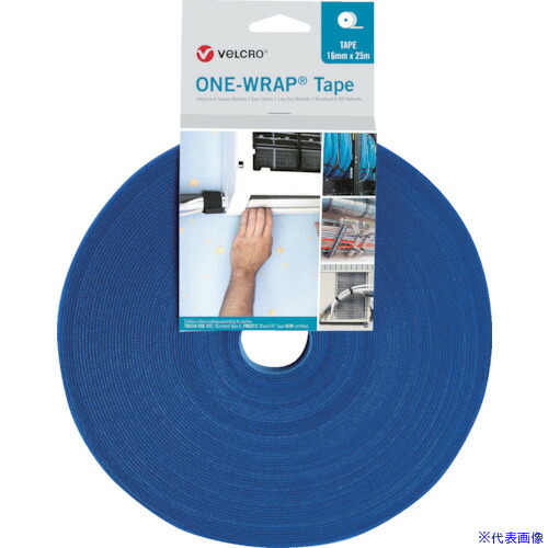 □ヴェルクロ ヴェルクロ R上 ONE-WRAP 青 テープ 2503644 幅25mm×長さ25m