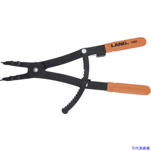 ■LANGTOOLS スナップリングプライヤー(軸用) 1486(2505696)