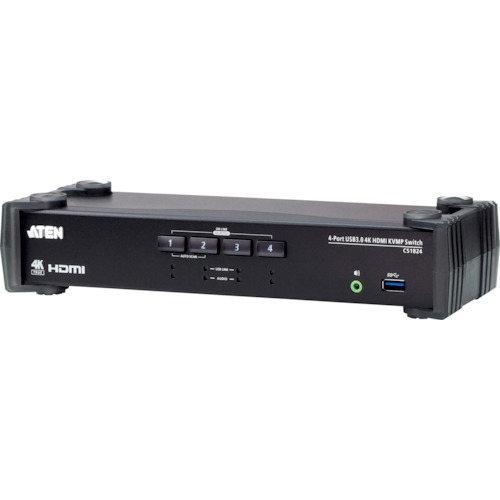 ■ATEN KVMスイッチ4ポート/USB3.0/HDMI/4K CS1824(2517532)[法人限定][直送元]