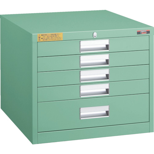 ■TRUSCO LVE型キャビネット 500X550XH420 引出5段 LVE423(2523809)[法人限定][直送元]