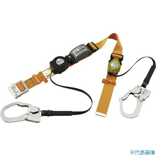 ■タイタン SLN505+RICORO−N補助ロープ ロック装置付巻取器式胴ベルト イエロー SLN505RWYL(2550893)|セミプロDIY店ファースト