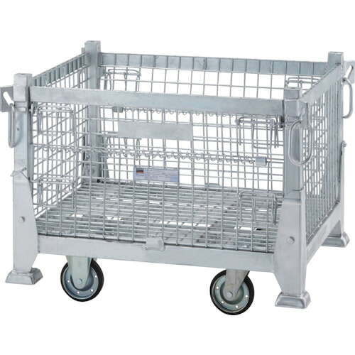 ■TRUSCO 吊りネットパレット車輪付 間口1000X奥行800X高さ773 700kg T0810TPC(2572078)[法人限定][直送元]｜セミプロＤＩＹ店ファースト