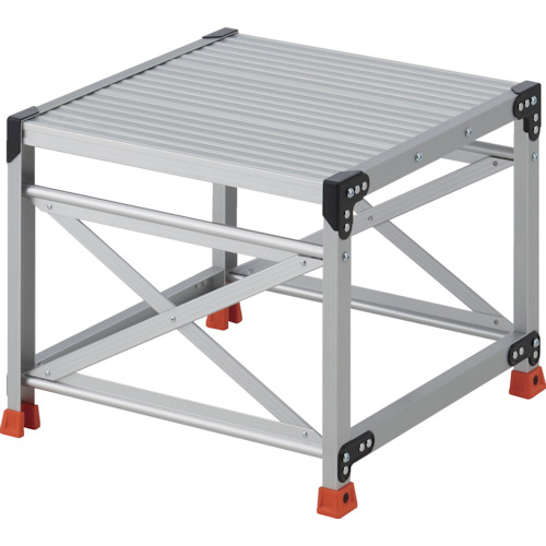■TRUSCO 作業用踏台 1段 高さ0.5m 天板600×600 TSF1665(2580901)|セミプロDIY店ファースト