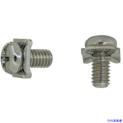 ■SUNCO ニッケル 端子ねじ(+-)ナベK形 角座6.4×1.0対角押 3×6 (0) (3000本入) 100002610030006005(2583202)[送料別途お見積り][法人限定][掲外取寄]