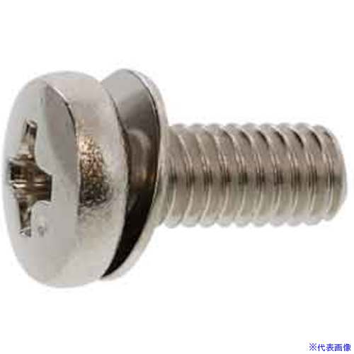 ■SUNCO 組込みねじ (+)バインドPK＝1(鉄(または標準)・クローム) M3×8(1800本入) 100004070030008006(2583267)[送料別途お見積り][法人限定][掲外取寄]
