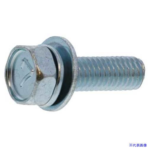■SUNCO 組込みねじ 7マーク アプセット P＝3(鉄(または標準)・三価ホワイト) M6×25(350本入) 100070030060025003(2597431)[送料別途お見積り][法人限定][掲外取寄]