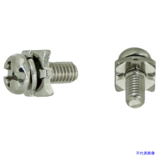 ■SUNCO 三価ホワイト 端子ねじ+-ナベSH形 角座6.5×1.2対辺押 3.5×8 (2) (2000本入) 100002700035008203(2600574)[送料別途お見積り][法人限定][掲外取寄]