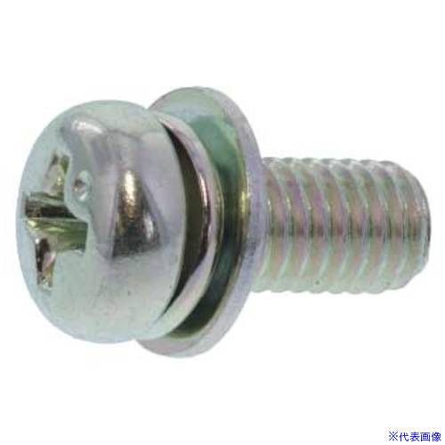 ■SUNCO 組込みねじ (+)ナベSP＝4(鉄(または標準)・三価ブラック) M5×12(600本入) 100000S40050012004(2624492)[送料別途お見積り][法人限定][掲外取寄]
