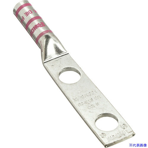 ■PANDUIT 銅製圧縮端子 2穴 電線サイズ AWG1/0 取付穴サイズ 104mm 取付穴間隔 254mm LCC1/0－38D－X LCC1038DX(2670159)×2[送料別途お見積り][法人限定][掲外取寄]