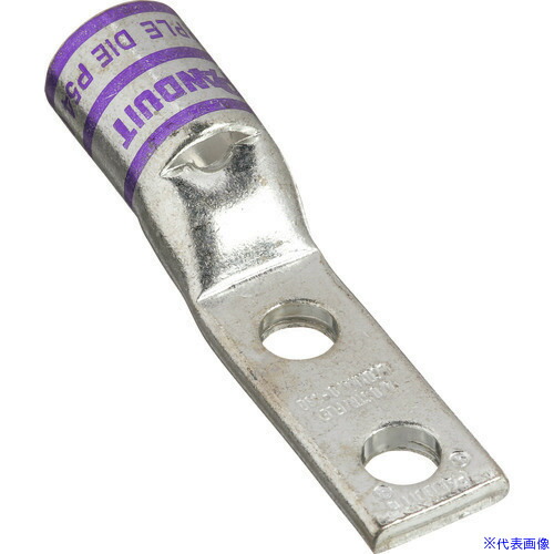 ■PANDUIT 銅製圧縮端子 2穴 幅細取付板 電線サイズ AWG4/0 取付穴サイズ 9.5mm LCDXN4/0－38D－X LCDXN4038DX(2678070)[送料別途お見積り][法人限定][掲外取寄]