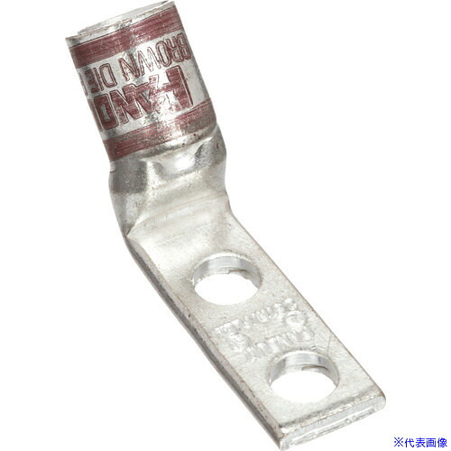 ■PANDUIT 銅製圧縮端子 2穴 幅細取付板 電線サイズ AWG2 取付穴サイズ 6.4mm バレル角度 45度 LCDXN2－14AH－E LCDXN214AHE(2679662)[送料別途お見積り][法人限定][掲外取寄]