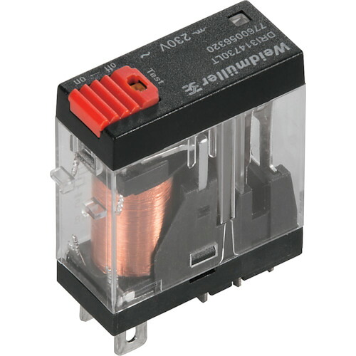 ■ワイドミュラー リレー DRIシリーズ DC24V駆動 10A C接点 極数1 LED、テストボタン付き 7760056318(2716082)×20[送料別途お見積り][法人限定][掲外取寄]